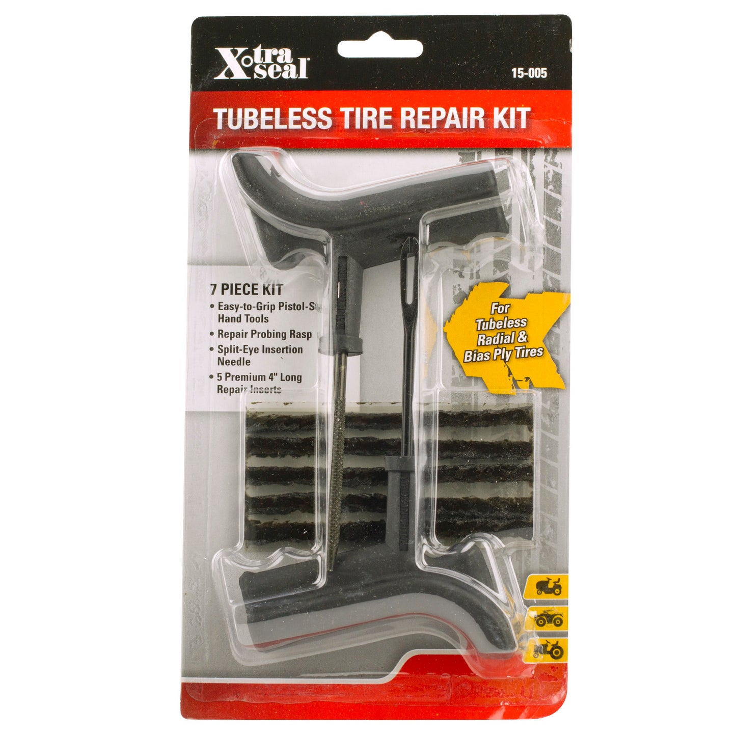 Tubeless Tire Repair Kit (Pistol-Grip Handles)