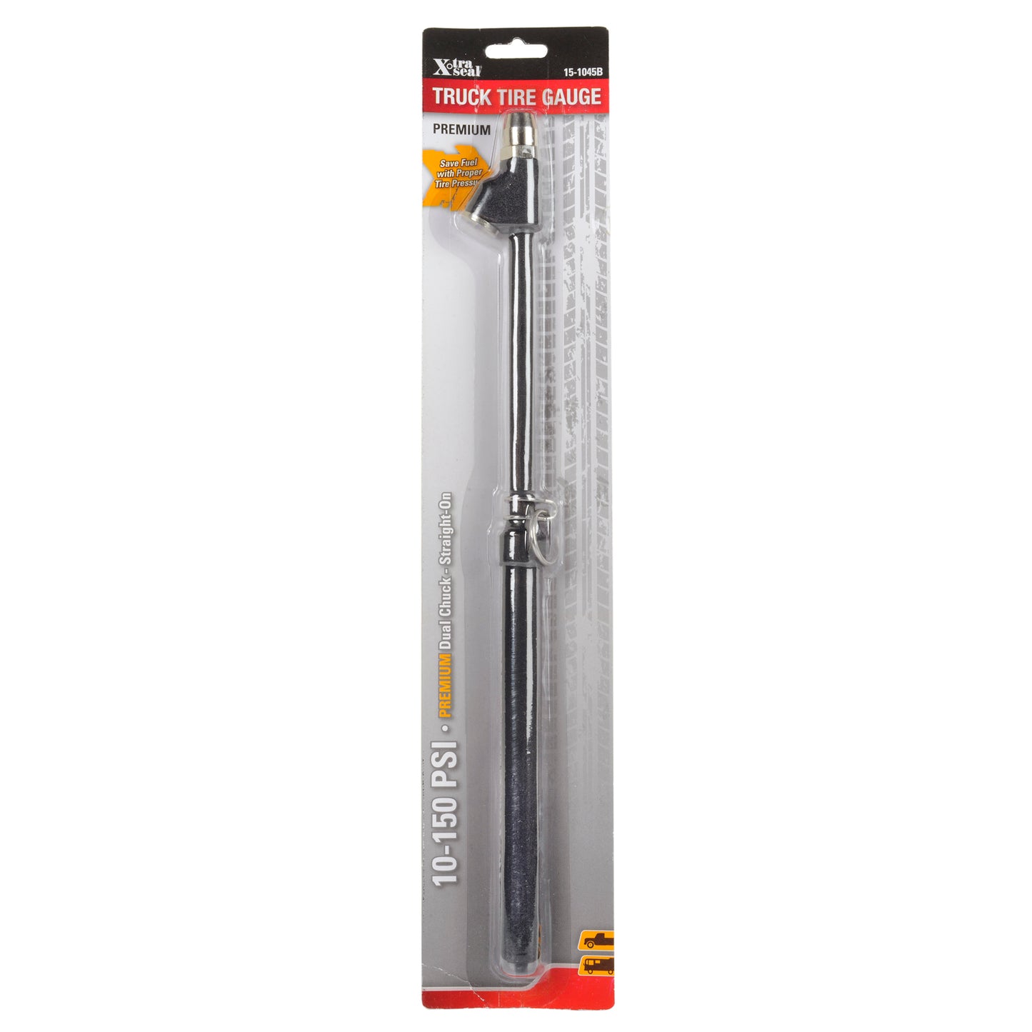 Black Straight On Dual Foot Gauge 10-150 PSI