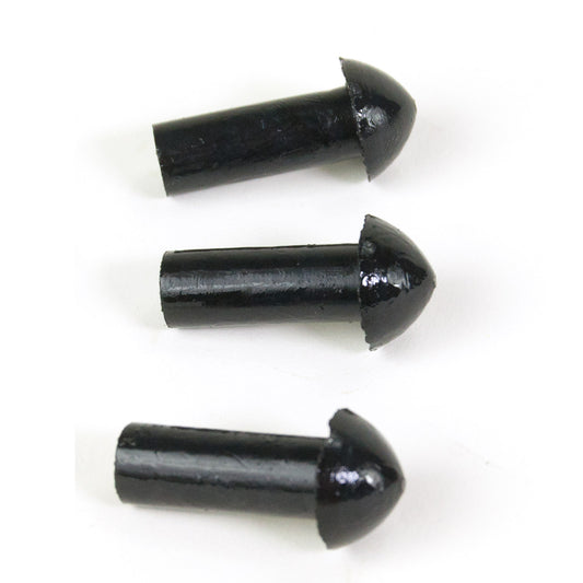 7/16" Black Mushroom Plug
