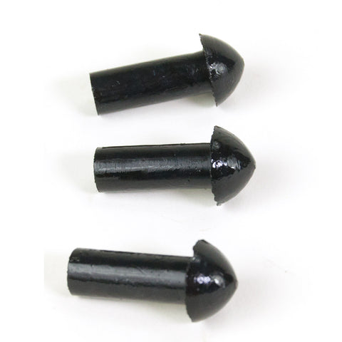 7/16" Black Mushroom Plug