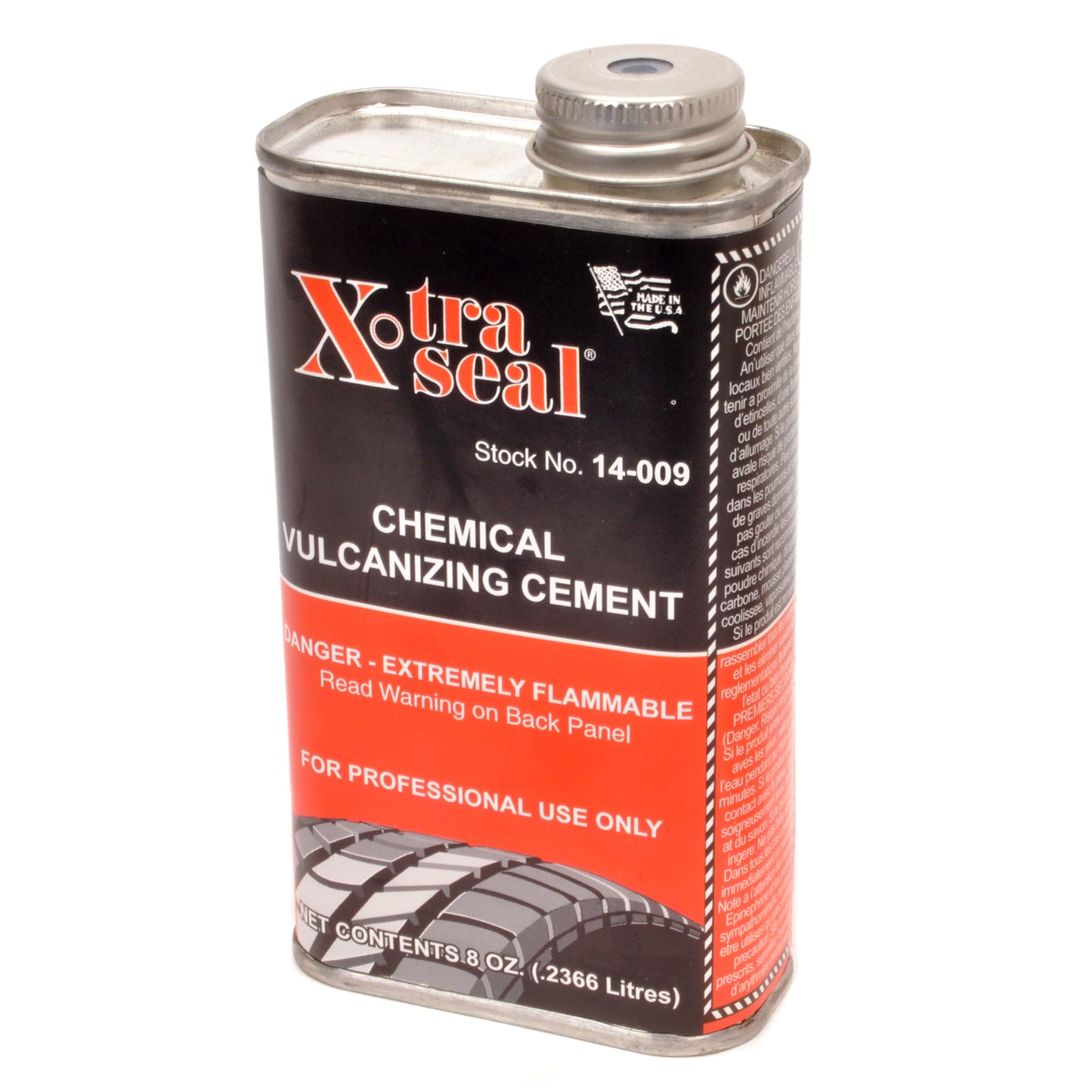 Vulcanizing Cement 8 oz. (236ml) Oblong Can with Squirt Top, Flammable