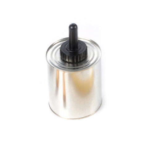 Aluminum Cement Can with Wood Handle Brush
