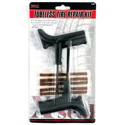 Tubeless Tire Repair Kit with Brown String (Pistol-Grip Handles)
