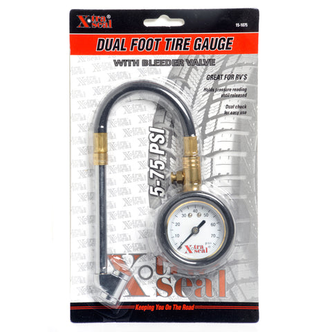 Dual-Foot Dial Gauge (5-75 PSI)