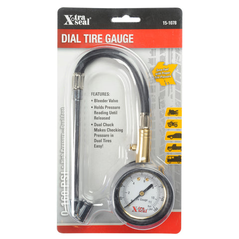 Dial Tire Guage High Pressure, Dual Foot (0-160PSI)