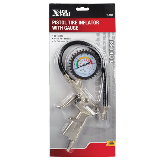 Pistol Tire Inflator with Gauge