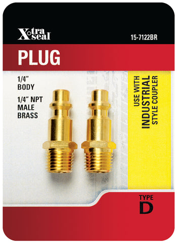 Ind. Type D Plug M, Brass
