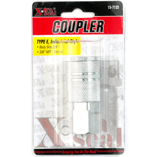 Ind. Type E Coupler - 3/8" Body, 3/8" NPT F