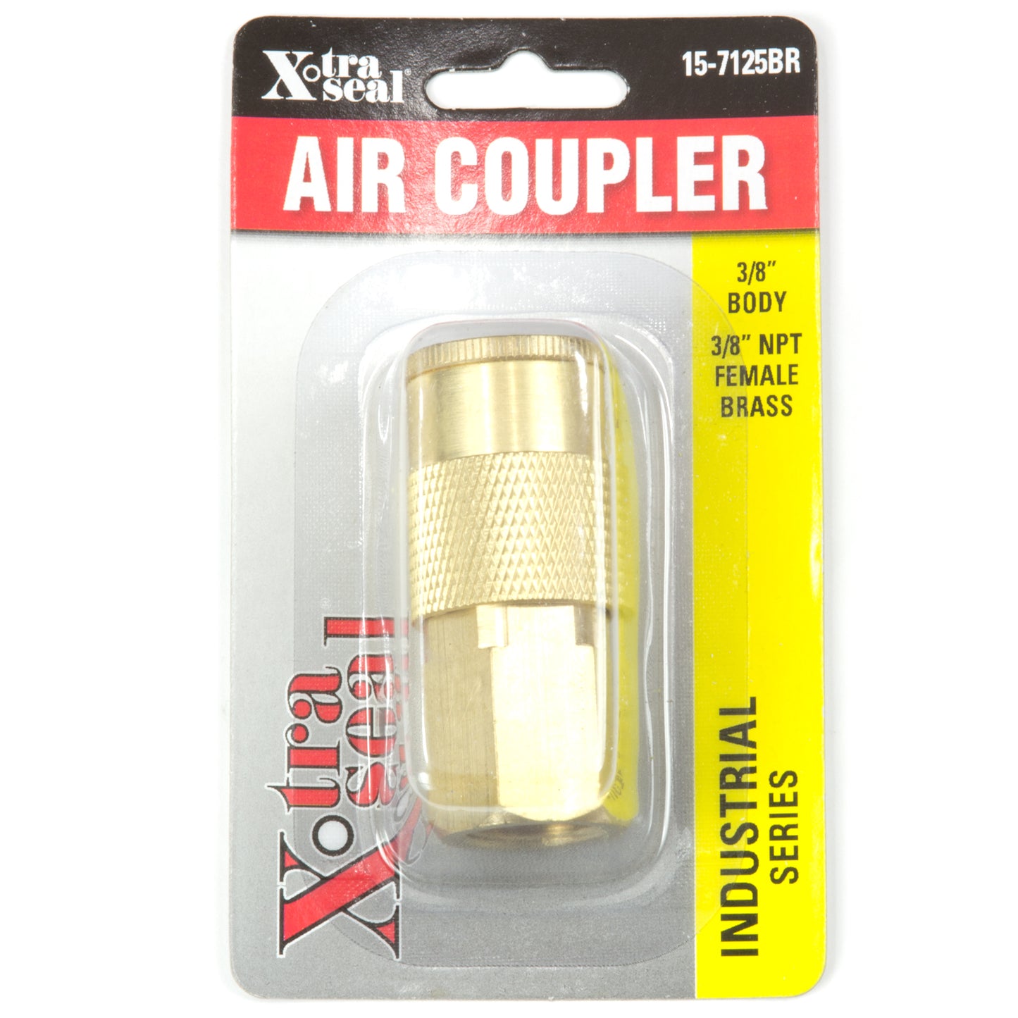 Ind. Type E Coupler - 3/8" Body, 3/8" NPT F, Brass