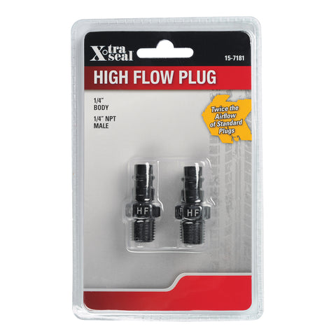 1/4" High Flow Plug NPT M