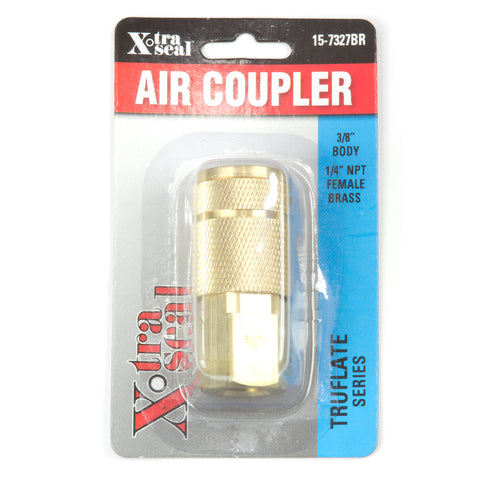 Auto. Type G Coupler - 3/8" Body, 1/4" NPT F, Brass