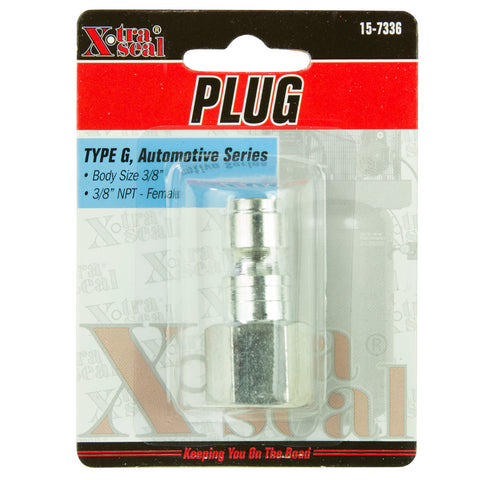 Auto. Type G Plug - 3/8" Body, 3/8" NPT F