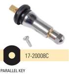 TPMS Rubber Snap-in Valve for GM with Chromed Sleeve/Cap