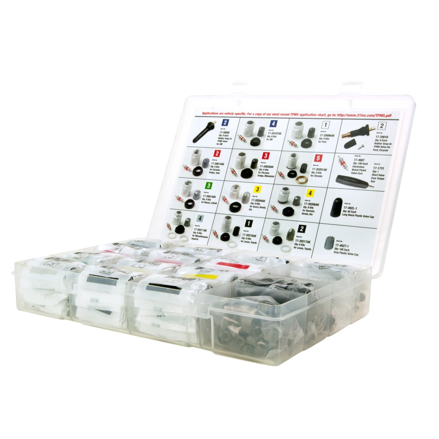 TPMS Parts Kit Assortment for Top 10 Most Popular Vehicles