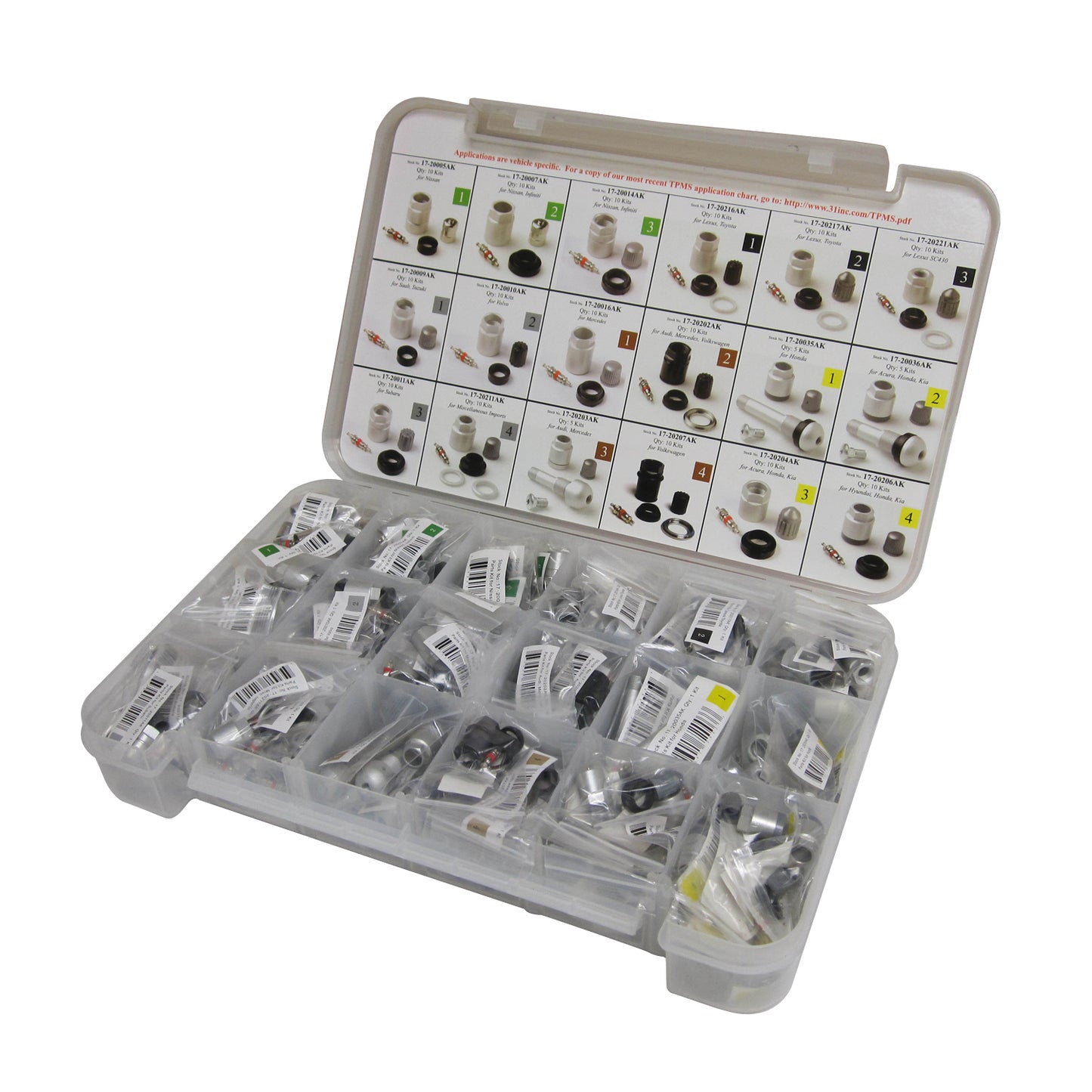 TPMS Parts Kit Assortment for Import Vehicles