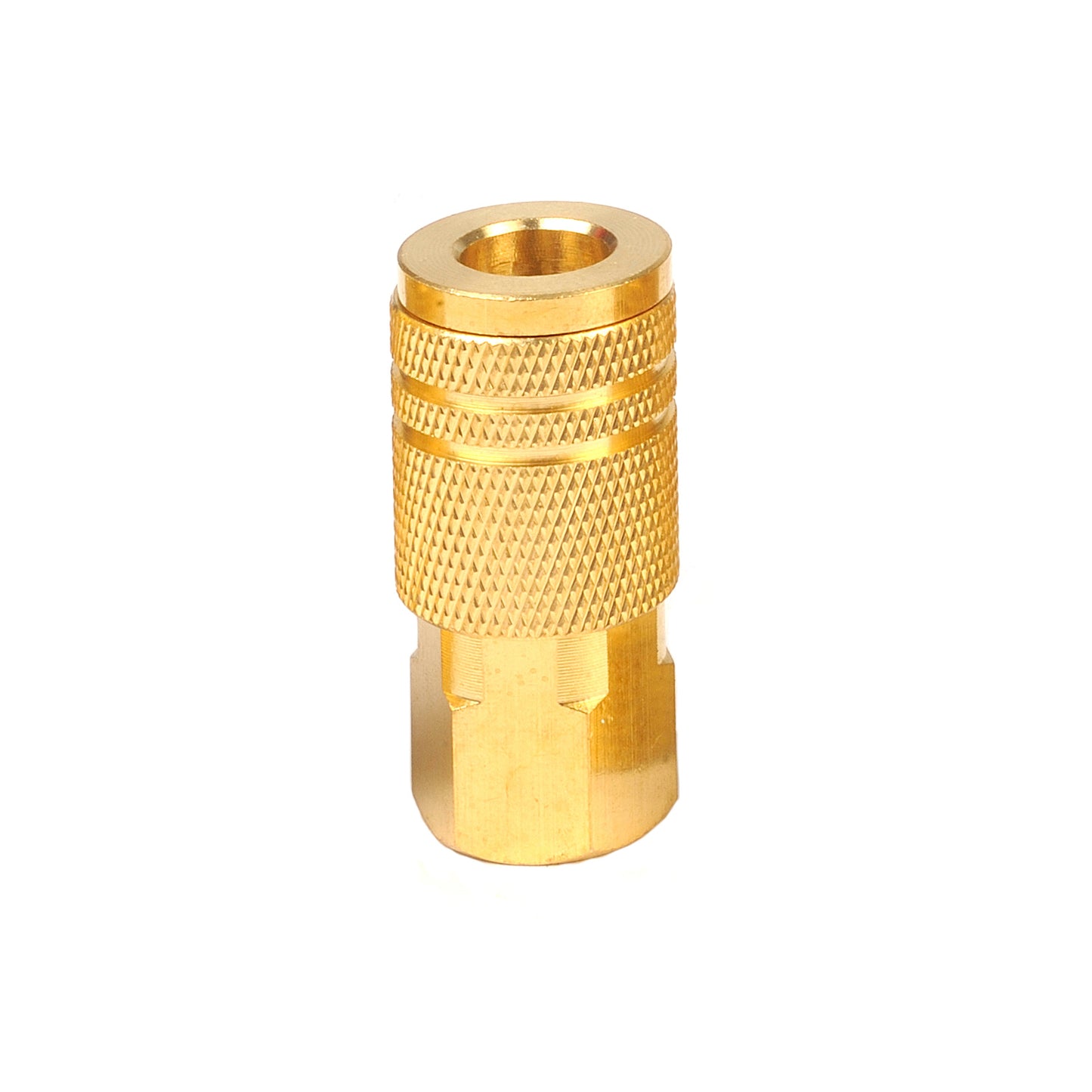 Ind. Type D Coupler - 1/4" Body, 1/4" NPT F, Brass