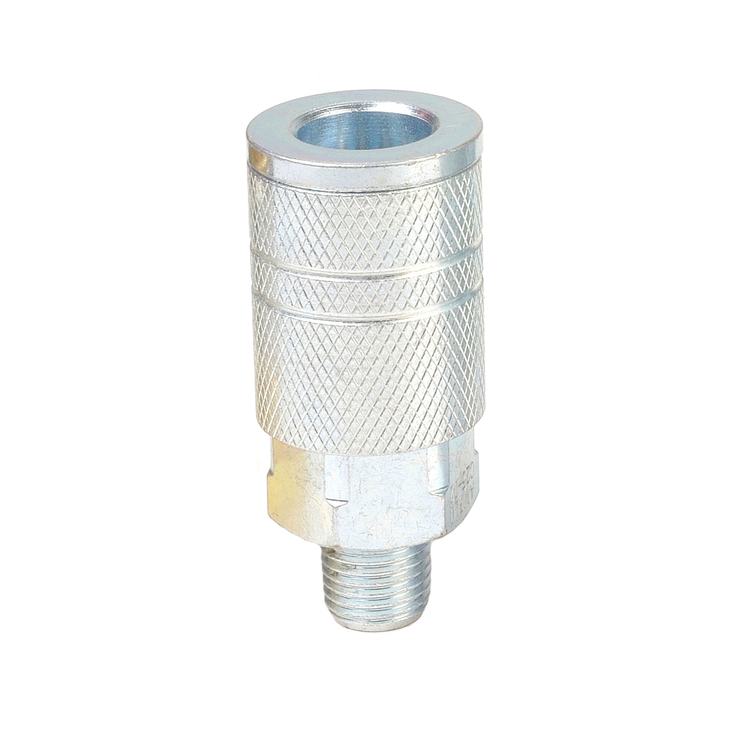 Ind. Type E Coupler - 3/8" Body, 1/4" NPT M, Brass