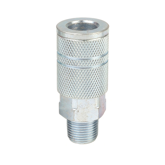 Ind. Type E Coupler - 3/8" Body, 3/8" NPT M, Brass