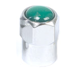 Green Top Chrome Hex Cap with Seal