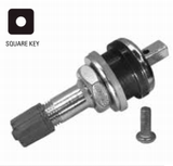 TPMS Metal Valve for 0.625" Rim Hole, Square Key