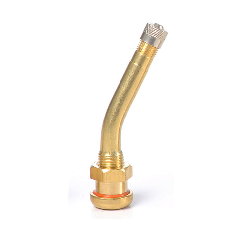 1 14/25" Long Brass Valve with 27° Bend