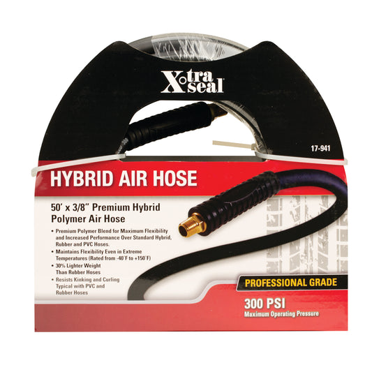 50' x 3/8" Premium Hybrid Polymer Air Hose, 1/4" NPT