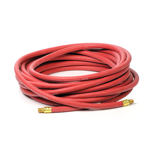 25' x 3/8" Rubber Air Hose, 1/4" NPT
