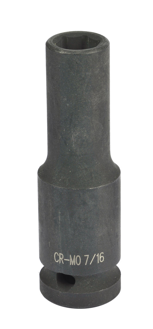 1/2" Drive, SAE Socket, Deep Length, 7/16"