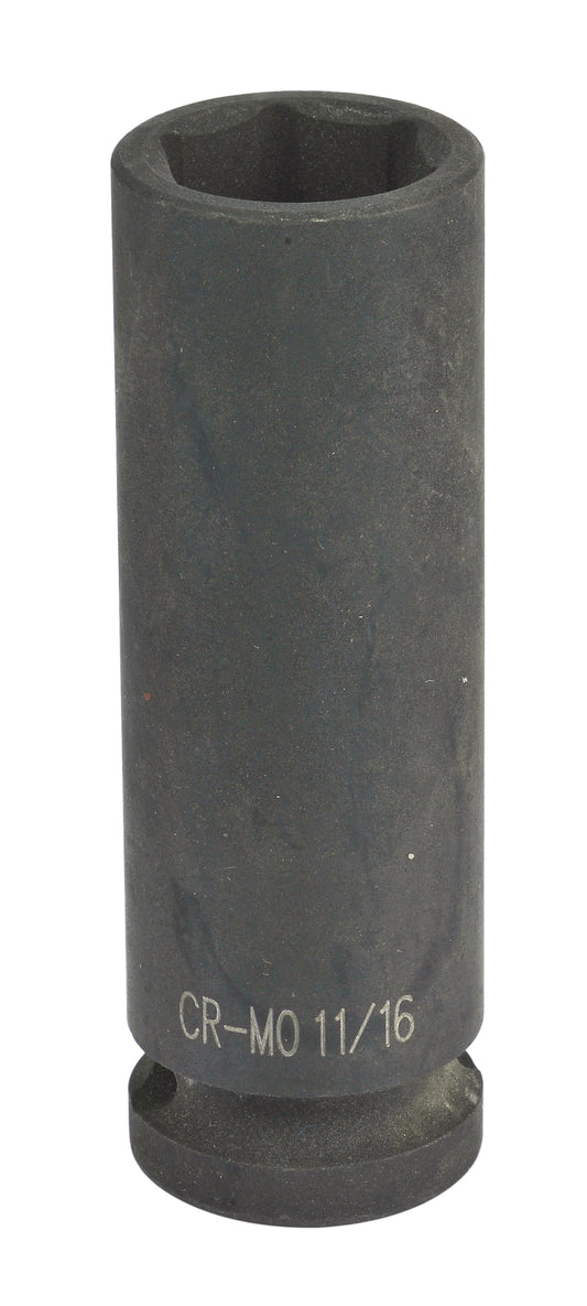 1/2" Drive, SAE Socket, Deep Length, 11/16"