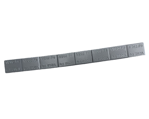 Adhesive 1/2 oz x 8 Steel Coated Silver, 28 4 oz Strips, Cold Weather Tape