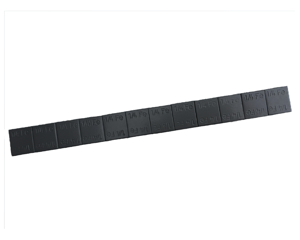 Adhesive 1/4 oz x 12 Steel Coated Black, 48 3 oz Strips, Standard Tape