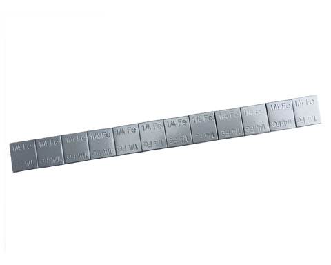 Adhesive 1/4 oz x 12 Steel Coated Silver, 48 3oz Strips, Standard Tape