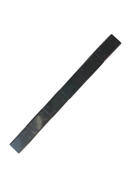 Adhesive 1 oz x 6 Steel Coated Black, 16 6oz Strips, Black Tape